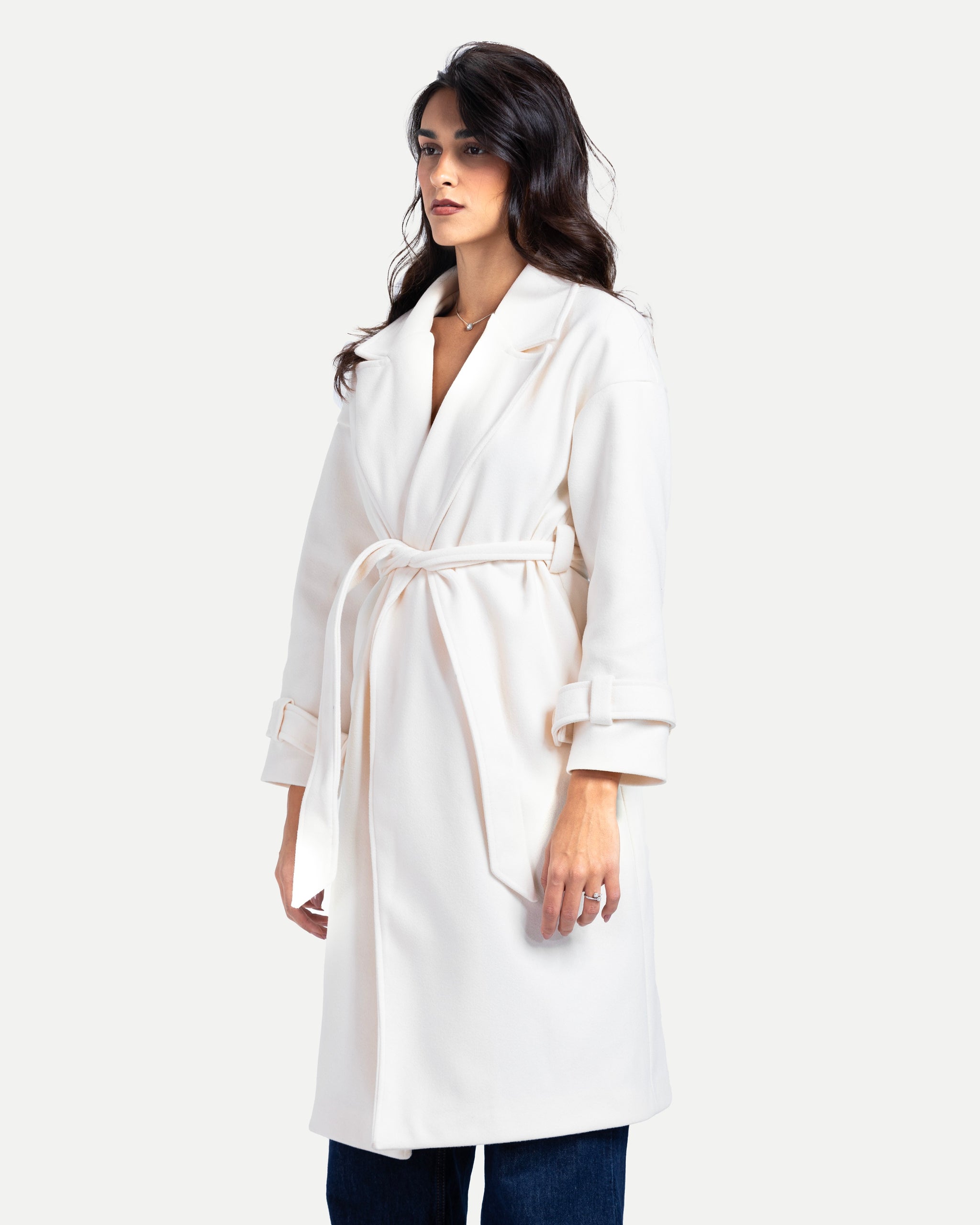 Arden Coat -White