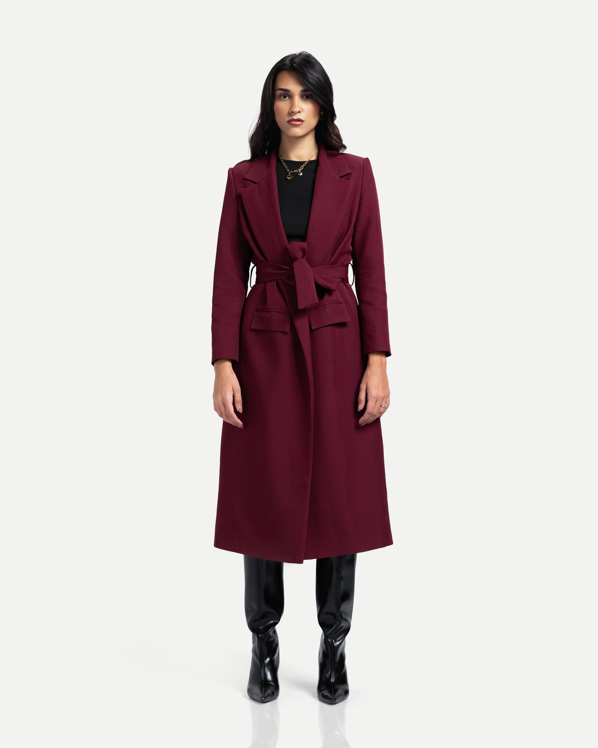 Sorella Coat -Burgundy