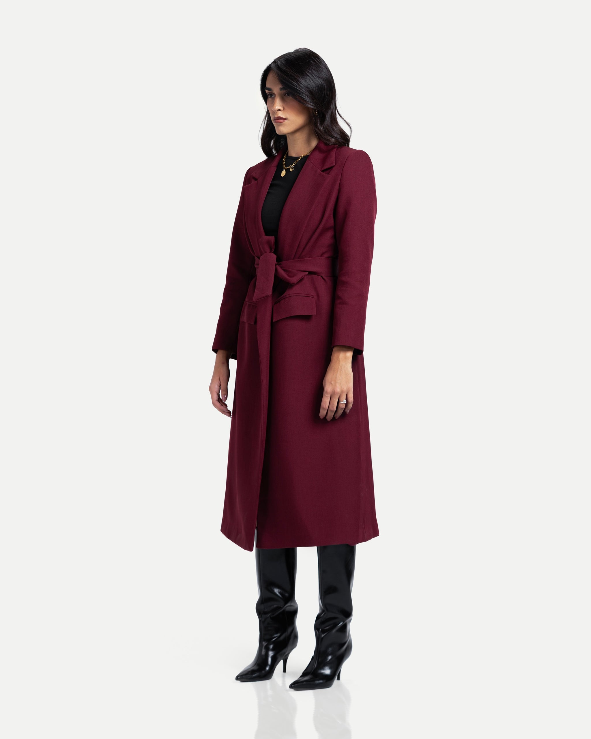 Sorella Coat -Burgundy