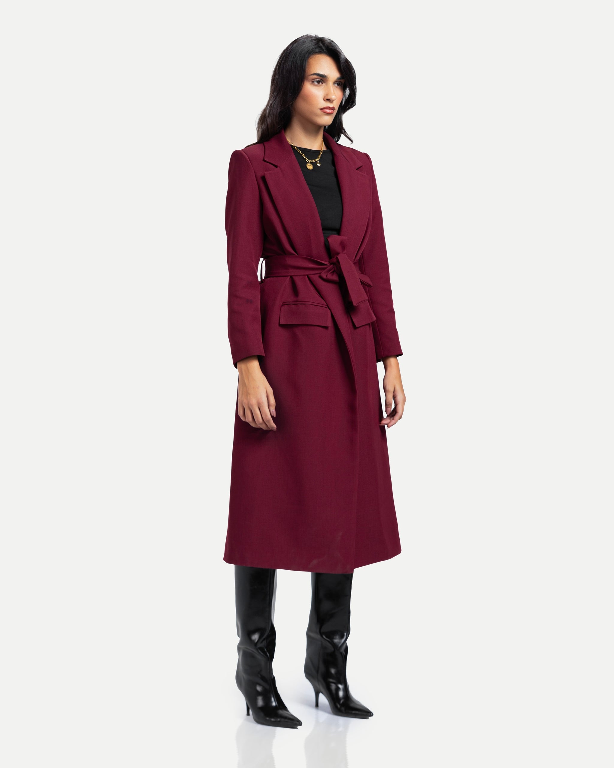 Sorella Coat -Burgundy
