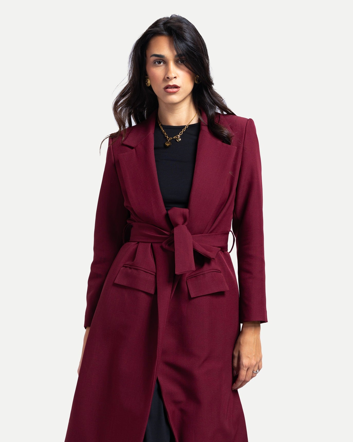 Sorella Coat -Burgundy